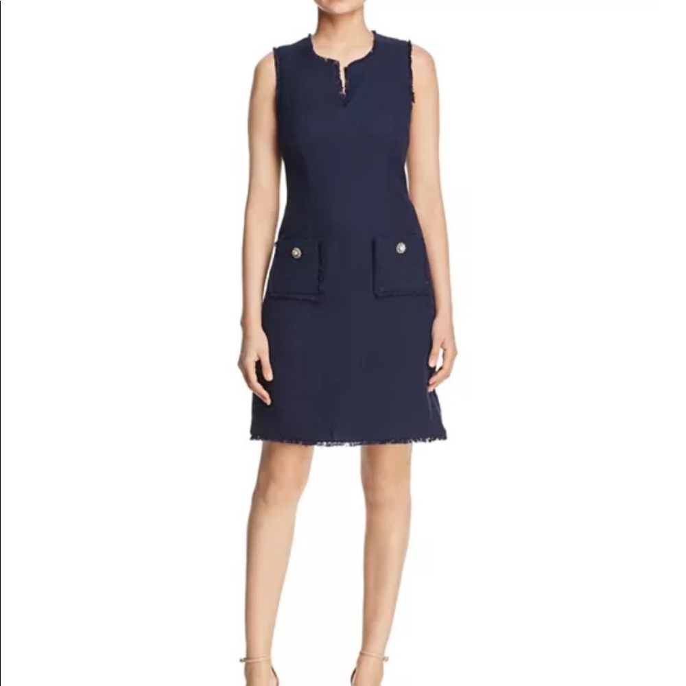 KARL LAGERFELD PARIS
Tonal Tweed Pocket Dress